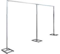 Support de fond de mariage avec des tiges amovibles Structure de rideau Support de rideau avec base fixe Décoration pour la photographie de réception de mariage