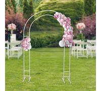 Support de fond en acier de 2,2 m - Grand support d'arche de ballons - Arche de mariage - Pour mariage, anniversaire, fête, fête prénatale, cérémonie - Arche décorative pour fleurs et célébrations