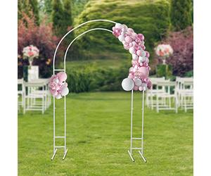 Support de fond en acier de 2,2 m - Grand support d'arche de ballons - Arche de mariage - Pour mariage, anniversaire, fête, fête prénatale, cérémonie - Arche décorative pour fleurs et célébrations