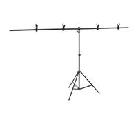 Support de fond en forme de T en métal pour studio photo et production vidéo - Hauteur réglable de 70 à 200 cm - Stable et durable - Solution idéale pour un contrôle professionnel de la lumière
