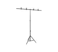 vidaXL Support de fond en T – 151×60×(70–200) cm – Noir