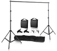 Support de fond photographique, hauteur réglable, construction en alliage d'aluminium, avec sac de sable, 2600X3000mm