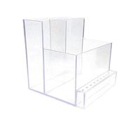 Support de forets à ongles 3 rangées de 10 trous Transparent