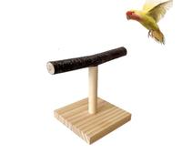 Support De Formation d'oiseaux, Playstand d'Oiseau Support, Support De Jeu Portable pour Perroquet, Perchoir à Oiseaux en Bois en Forme De T, pour Inséparables, Perruches, Calopsittes