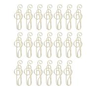 Support de forme de reliure musical Portable Ice Wire Handicrafts, 20 pcs Musical Note Paper Clamp/Holder for Bookmarks and Documents Organization on Office and At Home (Or)