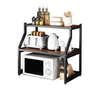 Support de four à micro-ondes à 3 niveaux, étagère de rangement de cuisine robuste, organisateur en métal peu encombrant pour la vaisselle et la vaisselle, étagère de comptoir durable (50 x 44 x 70 cm