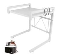 Support de Four à Micro-Ondes à Deux Couches MENGDA - Blanc - Capacité de 25kg - Étagère Rangement Cuisine