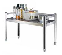 Support de four à micro-ondes, étagère de grille-pain réglable, support robuste, organisateur de comptoir de cuisine, support à épices - support de pot de fleurs en acier inoxydable(60x35x50cm)