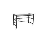 Support de four à micro-ondes extensible, etagere rangement cuisine four à micro ondes, 6 crochets charge 25 kg (36-60 x36 x 35-44cm), noir