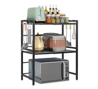 Support de Four à Micro-Ondes Extensible, Etagere Rangement Cuisine Four à Micro Ondes, Multifonction Meuble de Rangement en Métal