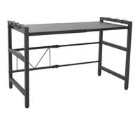 Support de Four à Micro-Ondes Extensible - TODECO - Noir - Acier au carbone - 6 Crochets