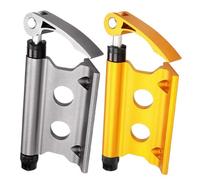 Support de Fourche de vélo 2 pièces, Support Roue Avant vélo pour lit Camion, Garage et Transport, 16.5x4x5.9 cm, Jaune et Argent