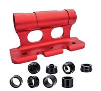 Support de Fourche Vélo Traversant 12mm 15mm 20mm Attache Rapide Aluminium Bloc de Fixation Porte-Vélo pour Toit de Voiture Galerie Camion Remorque(Red)