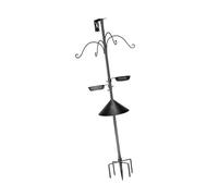 Support de fournisseur d'oiseaux en métal constant avec structure de base interconnectée et boîtes en pierre anti-déversement à base renforcée Fournisseur d'oiseaux