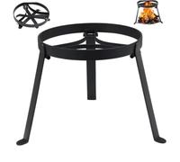 Support de Foyer Robuste en Acier Inoxydable, Support de Gril | Accessoires de gril, construction robuste, pliable pour les voyages, convient au bois/propane et à divers ustensiles de cuis