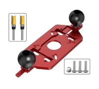 Support de fraisage pour machine à couper, base à rainurer 3 en 1 en alliage d'aluminium avec coupe-cercle et guide de bord droit, compatible avec une épaisseur de bois de 10 à 25 mm