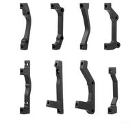 Support de frein à disque, adaptateur d'étrier de fourche avant et support de frein arrière, pour plaque de montage en alliage d'aluminium découpé CNC pour disque de 160 mm/180 mm/203 mm, noir (style