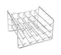 Support de friteuse à air comprimé à 3 couches, support de gril en acier inoxydable, carré de 15 x 11,4 cm avec fonction antiadhésive, accessoire en métal durable, outil de cuisine avec design compact