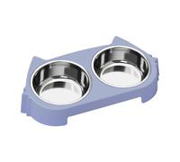 Support de gamelle pour chien, antidérapant, amovible, avec double gamelles en acier inoxydable, pour salle à manger, cuisine, salon, maison, cour, terrasse, garage, appartement