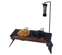 Support de gamelle pour chien, station d'alimentation surélevée, installation de gamelle d'eau pour animaux de compagnie, utilisation intérieure et extérieure, design convivial, base de rangement