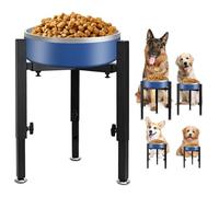 Support de gamelle surélevée pour chien avec 4 hauteurs réglables, 20 à 30 cm de large, en métal, stable et antidérapant (support uniquement)