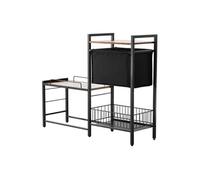 Support de Gamelle Surélevée Réglable Rangement pour Chiens 92x27x75 cm