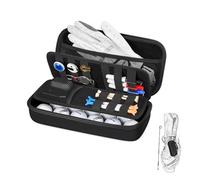 Support de gant de golf avec étui de protection rigide amovible résistant à l'eau pour téléphone, t-shirts, marqueurs de balle, outils de réparation, accessoires de golf, cadeaux pour homme, Noir