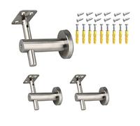 Support de garde-corps réglable en acier inoxydable - Matériel mural robuste pour escaliers Accessoires de support en métal C/80 mm Parfait pour une installation sécurisée