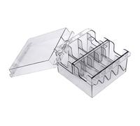 Support de garde de clipper 1pc, 8 grilles Presque en plastique Pleine transparente avec couvercle, étagère étanche à carter rangement réutilisable pour la maison beauté.