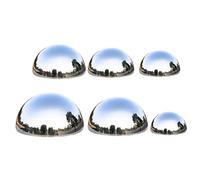 Support de globe d'observation, demi-boule d'observation 6 pièces, boule en acier inoxydable creuse et lisse polie miroir, globes décoratifs réfléchissants à faire soi-même pour jardin, globe