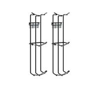 Support de gobelet de saut de baril 2 pcs noir acier