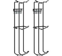 vidaXL Support de gobelet de saut de baril 2 pièces noir acier