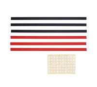 Support de gousse de café support de paroi vertical bandes de rangement horizontales pvc (3 schwarz + 3 rot)