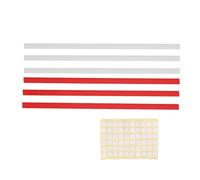 Support de gousse de café support de paroi vertical bandes de rangement horizontales pvc (3 weiß + 3 rot)