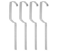 Support de Gouttière Argenté en Fer Robuste 4 Pièces pour Toitures | Charge Élevée, Pose Simple, pour Gouttières et Planches de Rive, Usage Résidentiel sous Fortes Pluies