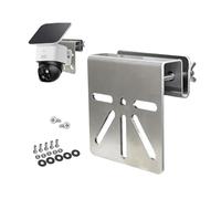 Support de gouttière en acier inoxydable pour Eufy Security SoloCam S340, support de montage de caméra solaire, sans perçage, avec vis en acier inoxydable, compatible avec caméra extérieure, caméra IP