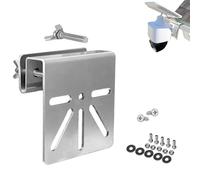 Support de gouttière en inox 304 - Compatible avec SoloCam S340 d'eufy - Fixation sans perçage, angle pré-réglé, usage extérieur pour caméras dôme / PTZ