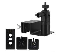 Support de gouttière pour caméra de sécurité, panneau solaire, support extérieur en ABS compatible avec anneau pour ARLO pour EUFYCAM, facile à installer, support de gouttière noir et blanc (noir)