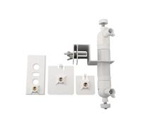 Support de gouttière pour caméras et panneaux solaires, support extérieur en ABS compatible avec Ring Arlo EufyCam, blanc et noir, 17 x 6 cm, facile à installer