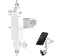 Support de Gouttière Réglable pour Arlo/Reolink Cam, Caméra et Panneau Solaire avec Port de Vis Standard 1/4, Support Extérieur Accessoires Support Mural (Blanc)