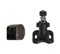Support de gouttière sans perçage pour caméra Ring Spotlight Cam et Arlo - Solution de fixation sécurisée pour caméra de sécurité extérieure - Gouttières de style K (noir avec sangles)