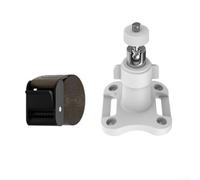 Support de gouttière sans perçage pour caméra Ring Spotlight Cam & pour arlo - Support réglable pour caméra de sécurité extérieure - Support de fixation pour gouttières demi-rondes style K Noir (Blanc