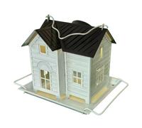 Support de graines de jardin - Station de nutrition décorative pour oiseaux | Rangement de nourriture à suspendre pour pinson, moineau, oriole, balcon, pelouse, cour, accent rustique, soutien de la