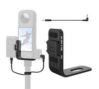 Support de griffe pour récepteur DJI Mic 2, support audio léger pour Insta360 X5, adaptateur de microphone avec câble audio de 3,5 mm pour accessoires Insta360 X5