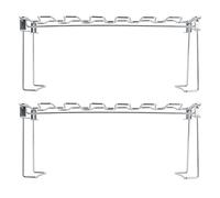 Support de Gril de Cuisse de Poulet en Acier Inoxydable, 2 Pièces, Support de Rôtissoire Pliable pour Barbecue pour la Cuisine en Plein Air