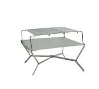 Support de gril de feu de camp portable, four à combustible multifonctionnel, construction en acier inoxydable , B
