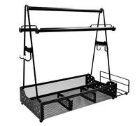 Support de Grill avec Organisateur d'assiettes, Serviettes, Condiments, Accessoire Barbecue, Camping, Patio