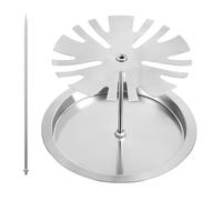 Support de grill de poulet, rôtissoire à cuisses avec plateau égouttoir, support suspendu en métal résistant, accessoire multifonction de barbecue | Parfait pour ailes, pilons, fumoir, cuisson sans re