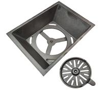 Support de grille pour poêles à cheminée Modena 2.0 de Conforto - fonte - dimensions d'encastrement parfaitement adaptées