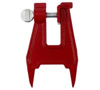 Support de Guide de Tronçonneuse en Fonte, Compact et Léger | Réglable pour Toutes Tailles de Chaîne, Pointes Fourchues, Rouge, Facile à Transporter